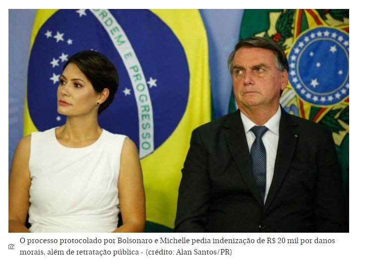 Justiça rejeita indenização a Bolsonaro e Michelle por móveis no Alvorada