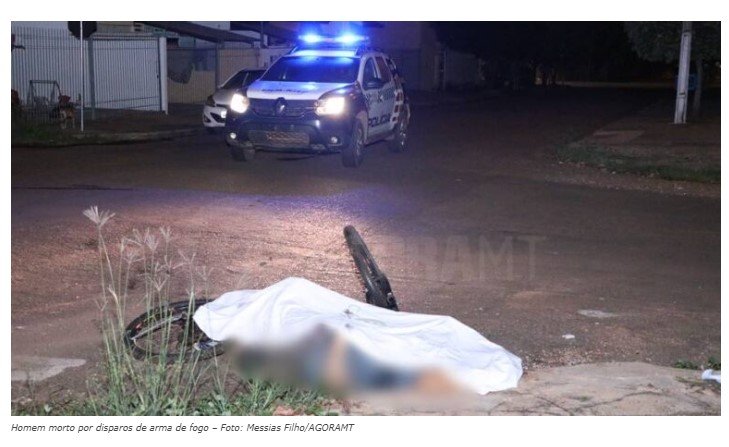 Homem tornozelado é executado com vários tiros nas costas em Rondonópolis