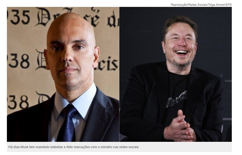 Elon Musk convida ministro do STF para diálogo aberto sobre redes sociais