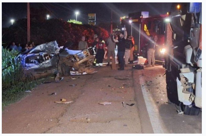 Motorista morre em acidente entre carreta, caminhão e carro na BR-070 em MT