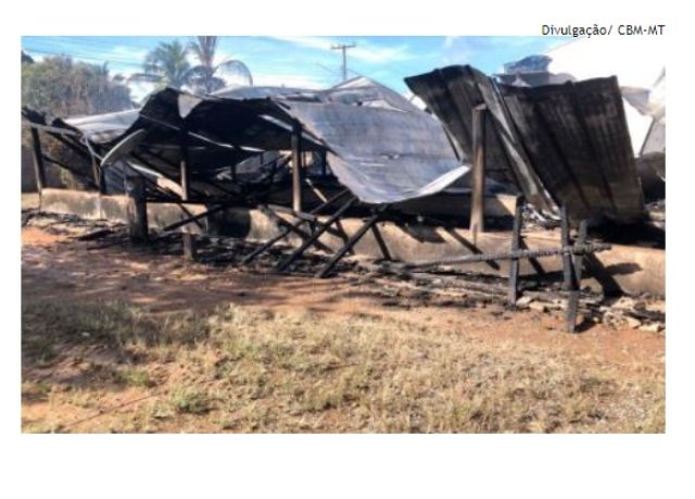 Veja fotos - Celular pega fogo e incêndio consome casa de madeira no interior