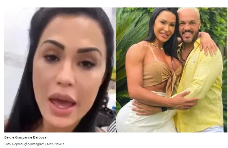 Após separação, Gracyanne se surpreende com decisão de Belo: 'Estou arrasada'