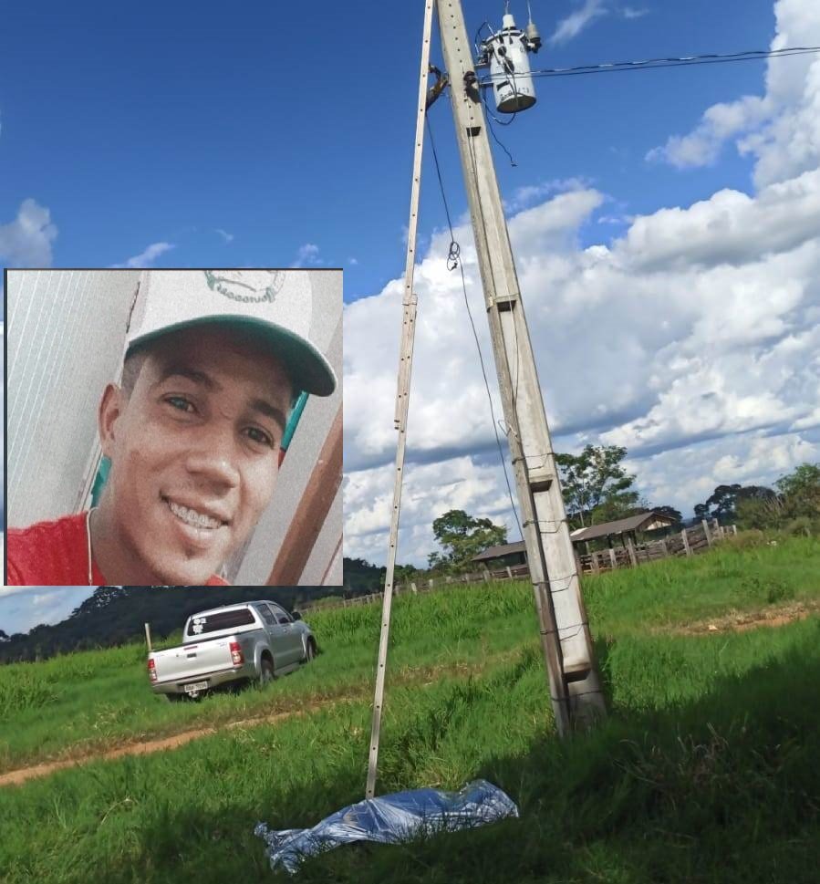 Trabalhador em Colíder falece após levar descarga de energia, o mesmo faleceu no local. (Fotos)