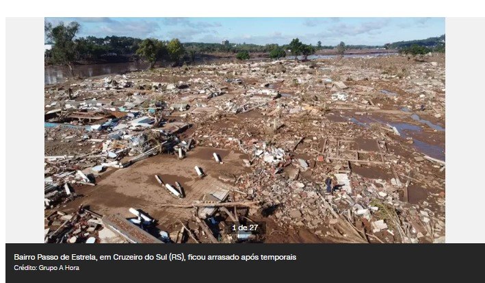 Cidades do RS e SC têm alerta para fortes temporais