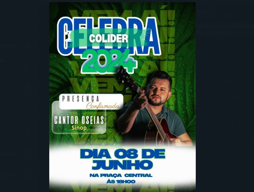 Vem ai o 4º Celebra Colíder.
