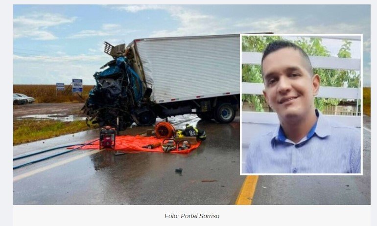 Motorista morre em colisão entre bitrem e caminhão baú na BR-163 em Sorriso