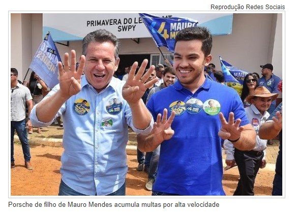 Porsche de filho de Mauro Mendes acumula multas por alta velocidade