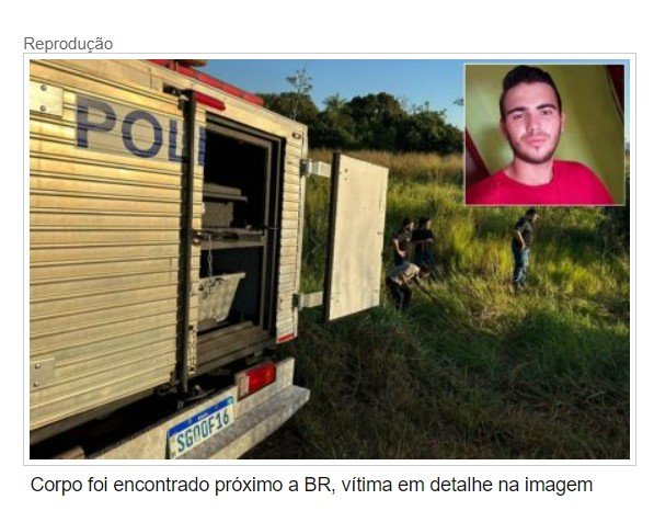Polícia acha corpo de jovem com pés e mãos amarrados em rodovia