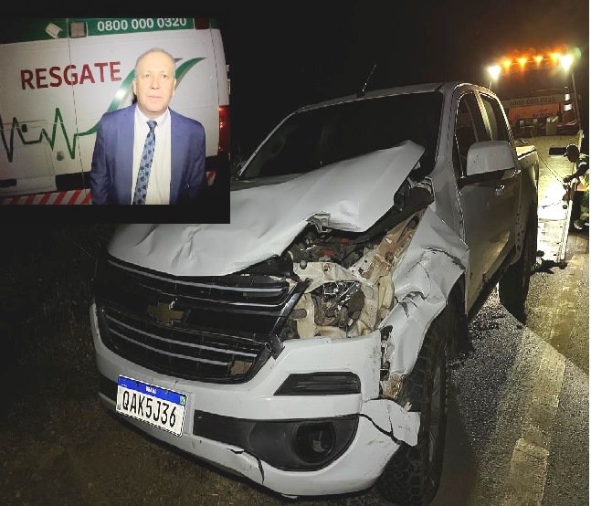 Presidente da OAB de Colíder se envolve em acidente com animal na pista. (Vídeo)