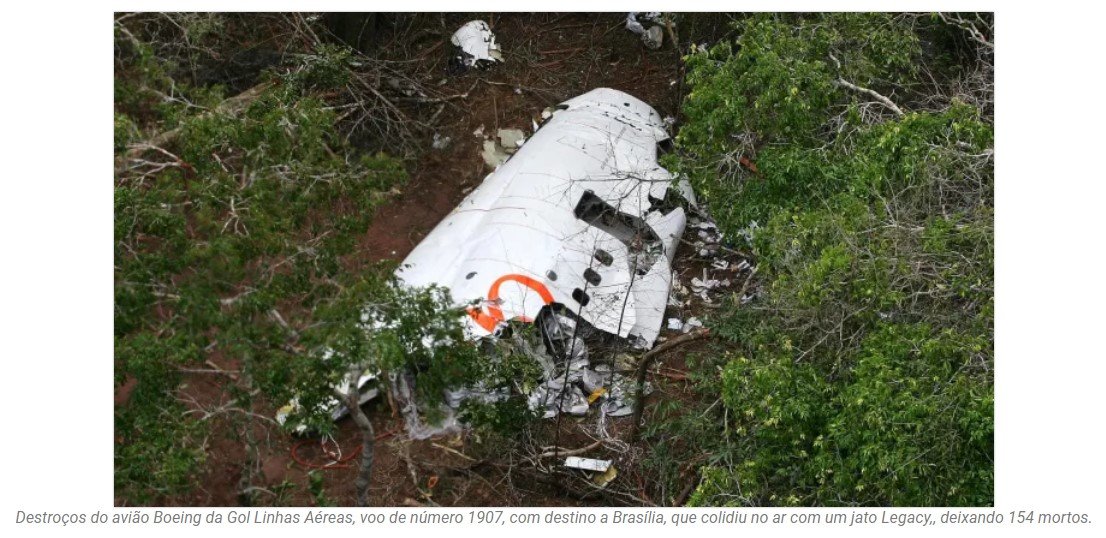 Pilotos americanos que bateram em avião da Gol têm penas anuladas em Sinop após falta de cooperação dos EUA