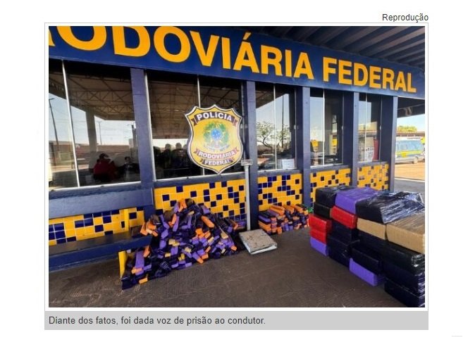 PRF apreende 716 quilos de maconha dentro de carro na BR-163