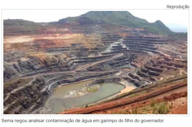 Sema negou analisar contaminação de água em garimpo do filho do governador