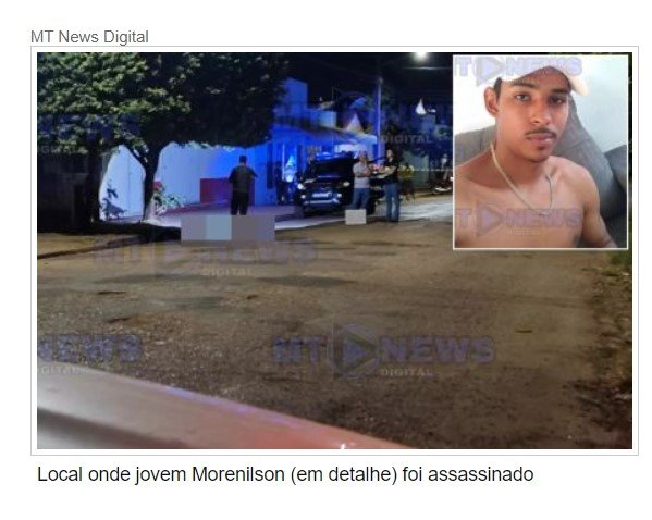Jovem de 22 anos é morto a tiros por dupla em motocicleta