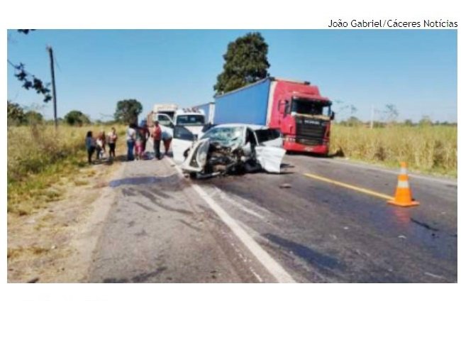 Irmãos morrem em grave acidente na BR-174, em MT