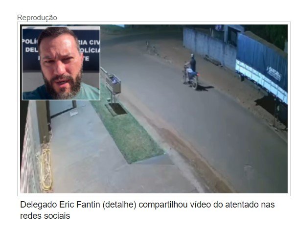 Vídeo mostra motoqueiro atirando em casa de delegado em MT