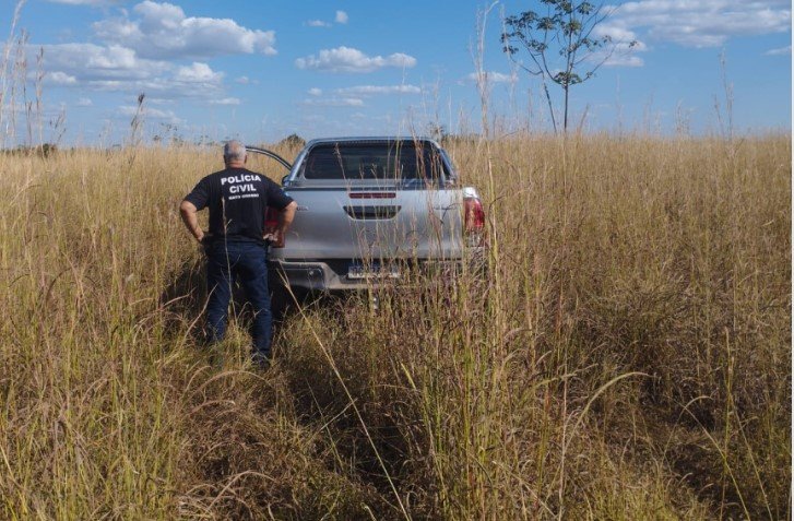Polícia Civil localiza veículo roubado de idoso morto em zona rural