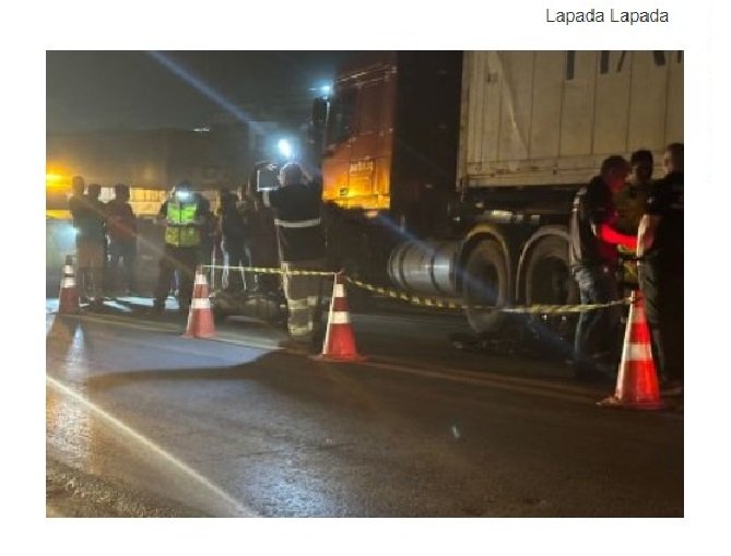 Acidente entre moto e carreta mata passageira e deixa piloto ferido em rodovia de MT.