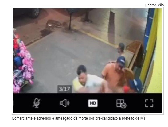 Pré-candidato a prefeito e comerciante trocam socos em MT; veja vídeo