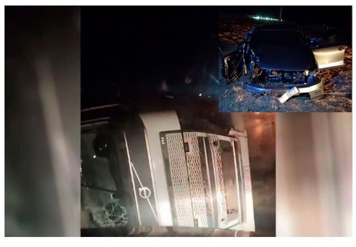 Sorriso: Carreta tomba após bater de frente com Jetta na BR-163
