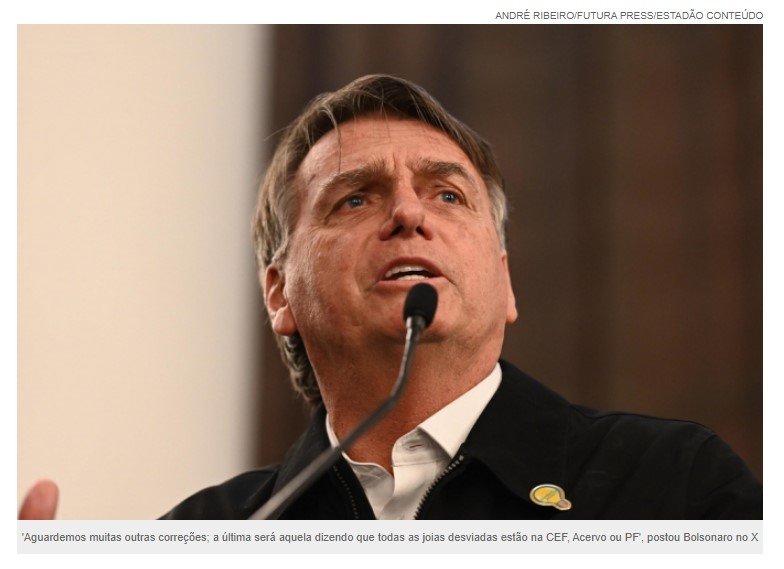 Bolsonaro diz esperar ‘outras correções’ da Polícia Federal sobre caso das joias