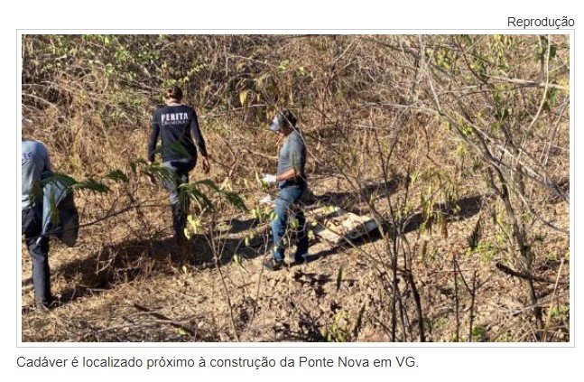 Cadáver é localizado próximo à construção da nova ponte de VG