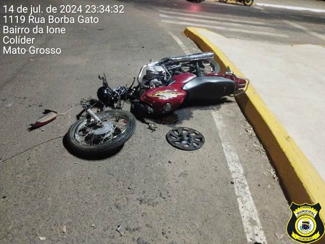 COLÍDER: Motociclista fica ferido gravemente em acidente próximo ao Valeu. (Fotos)