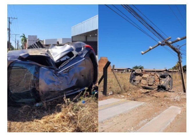 Sinop: Funcionário de lava-jato bate carro de cliente em poste após sair para 'dar uma volta'