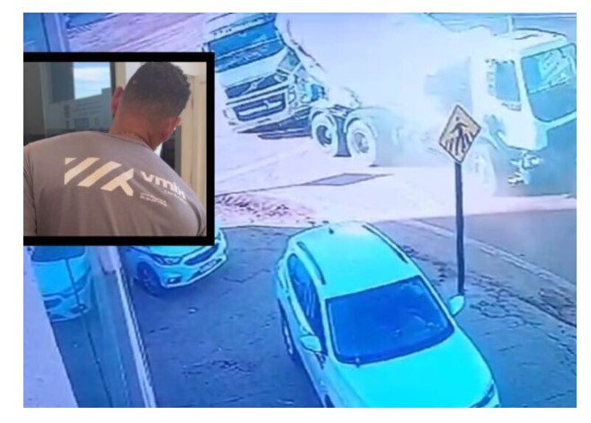 Motorista de betoneira esmaga caminhoneiro na frente da esposa e filho após briga de trânsito