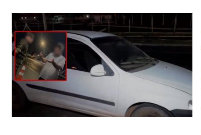 PM da reserva dirige bêbado e ameaça motociclista por tomar chave do carro