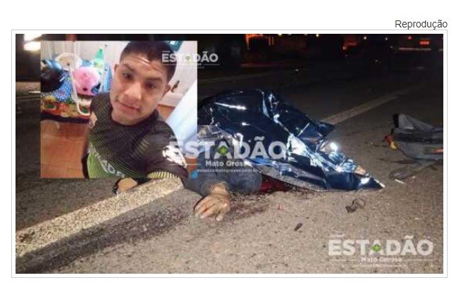 Indígena morre em grave acidente após bater moto contra carreta na MT-240