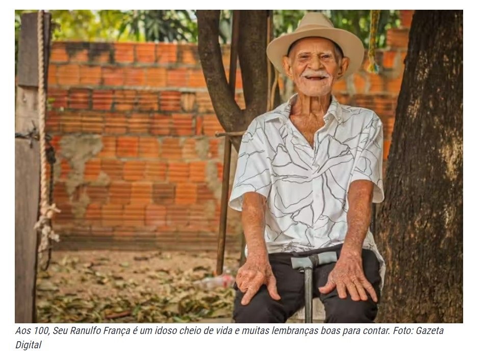 Aos 100 anos, idoso contraria o tempo e esbanja saúde e lucidez; ‘vontade de Deus’