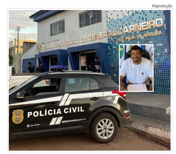 Presidente da Câmara Municipal é preso durante operação que investiga fraude em concurso público
