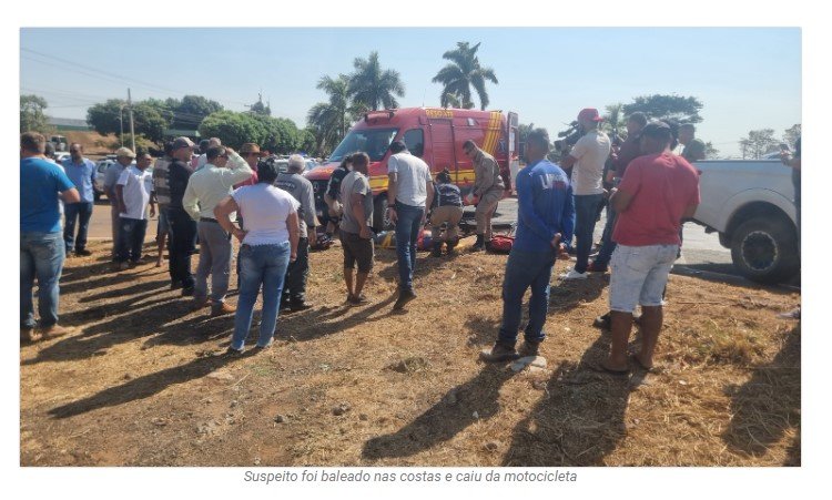 Suspeito é baleado após roubo em Sinop