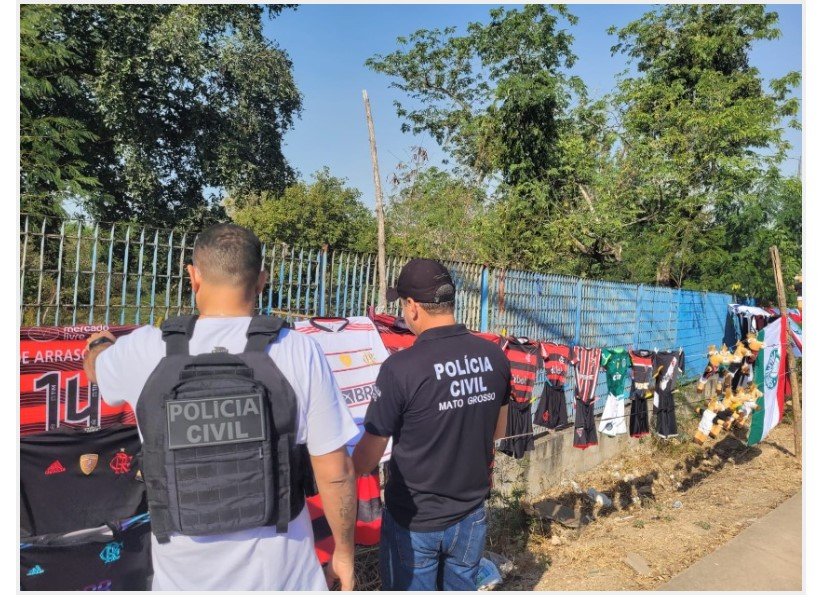 Produtos falsificados de times brasileiros são apreendidos pela Polícia Civil em MT