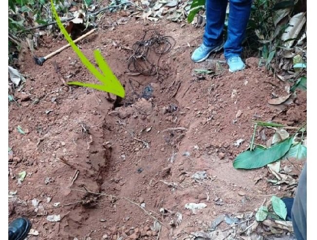 PM encontra corpo de homem enterrado em cova rasa em cidade do interior de MT; PJC investiga