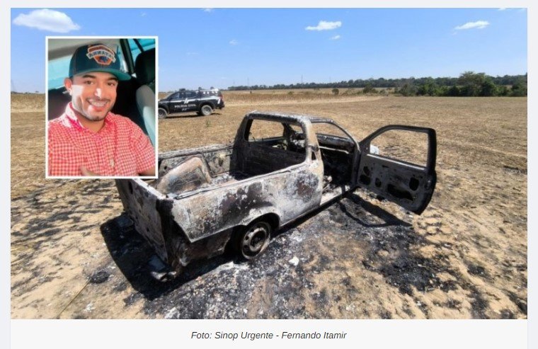Polícia encontra corpo de homem carbonizado em fazenda em Sinop