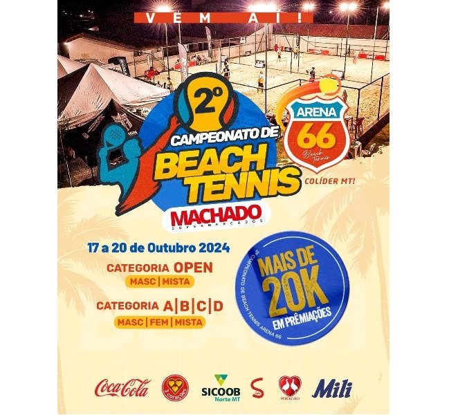 Colíder: Complexo esportivo Arena 66 está sendo ampliado para sediar 2º Torneio de Beach Tennis