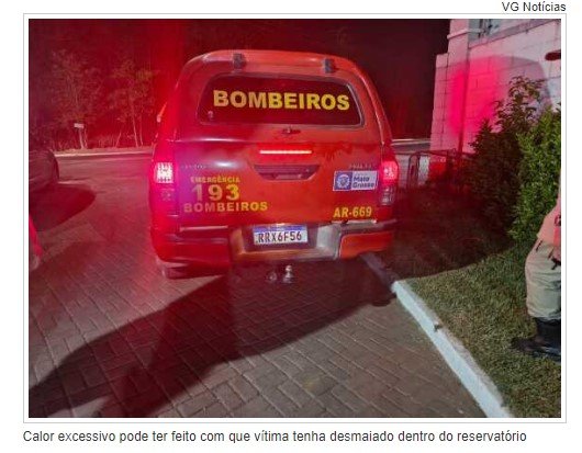 Trabalhador cai em caixa d'água durante serviço em condomínio em cidade de MT.