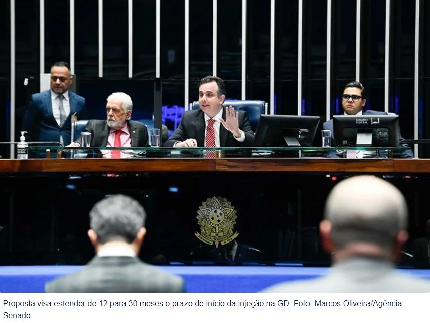 Senado aprova ampliação do prazo de injeção de energia para projetos de GD