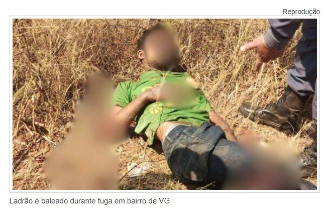 Ladrão é baleado durante fuga em bairro de VG