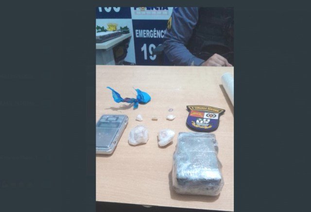 COLÍDER: Policia apreende grande quantidade de drogas na casa de traficante agressor.