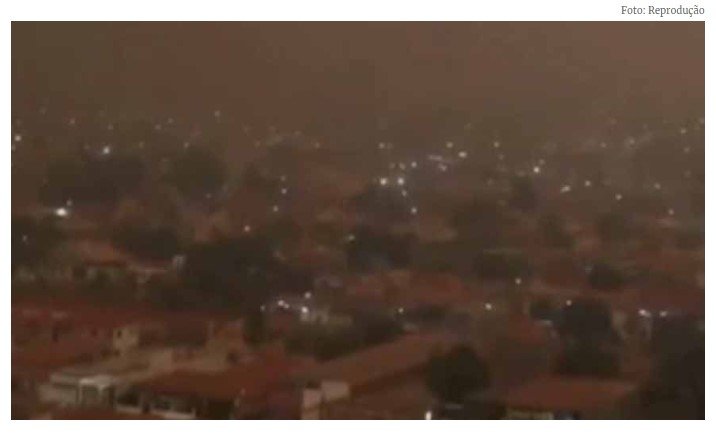 Cidade fica completamente coberta de fumaça em Mato Grosso