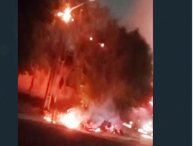 Em Colíder transformador explode causando incêndio em vegetação. (Vídeo)