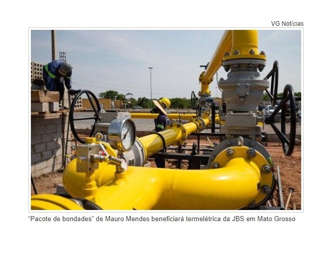 'Pacote de bondades' de Mauro Mendes beneficiará termelétrica da J&F em Mato Grosso'