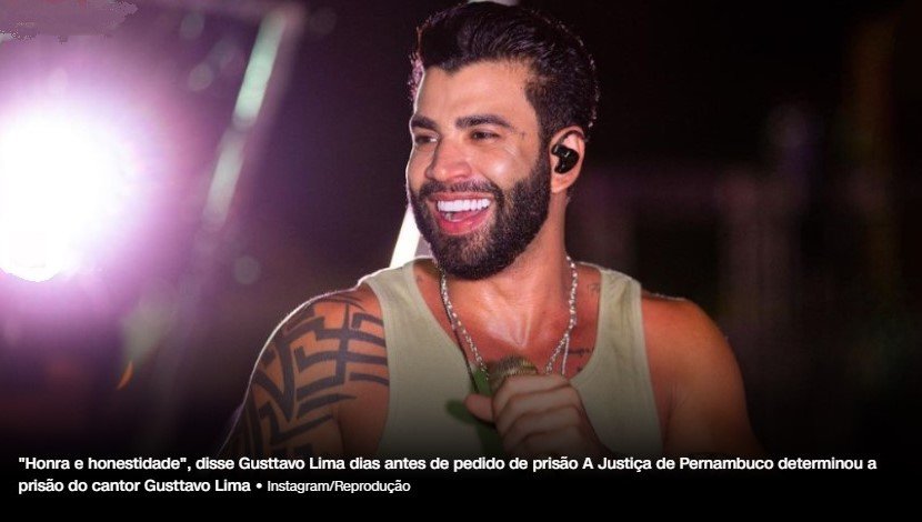 Justiça diz que Gusttavo Lima ajudou foragidos