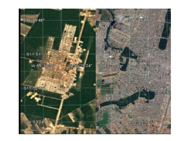 Estudo mostra antes e depois da cidade de Sinop