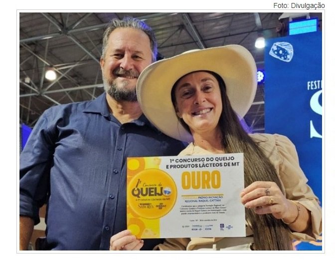 Produtora Raquel Cattani é homenageada no 1º Concurso do Queijo e Produtos Lácteos de Mato Grosso em Cuiabá