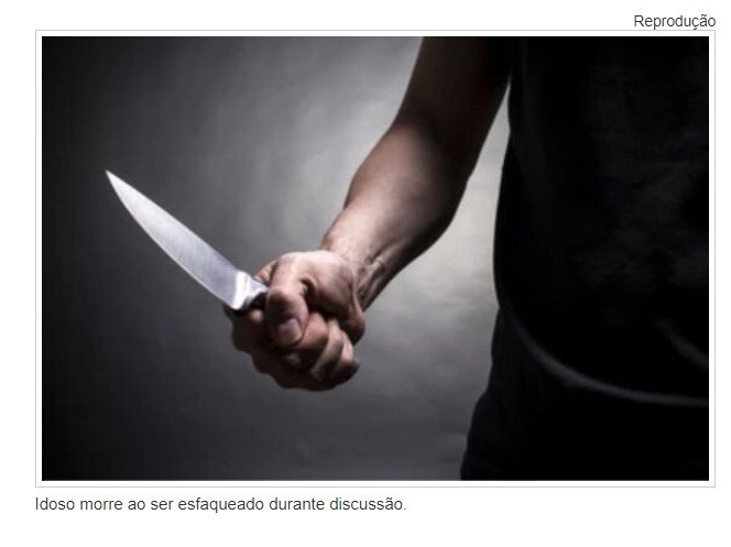 Idoso morre ao ser esfaqueado durante discussão