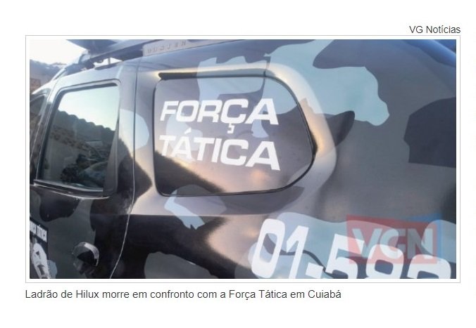 Ladrão de Hilux morre em confronto com a Força Tática na capital.