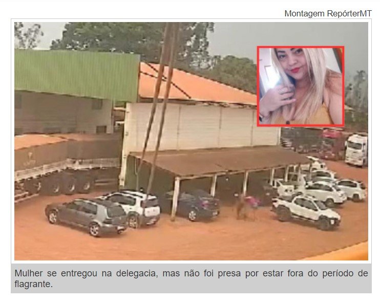 Mulher que matou ex-namorado a facadas se entrega, mas responderá em liberdade